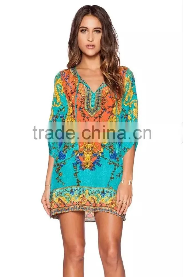 2016 walson new designer fanshion dress women summer boho beach wear 2 pcs set crop top & pants