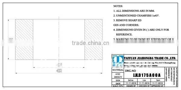 10"FB CLASS1500 Body Free Forging