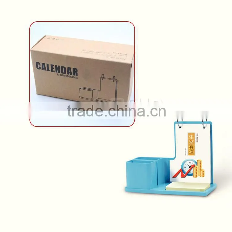 Note Pad with Pen holder calender, Sticky Note with Calendar