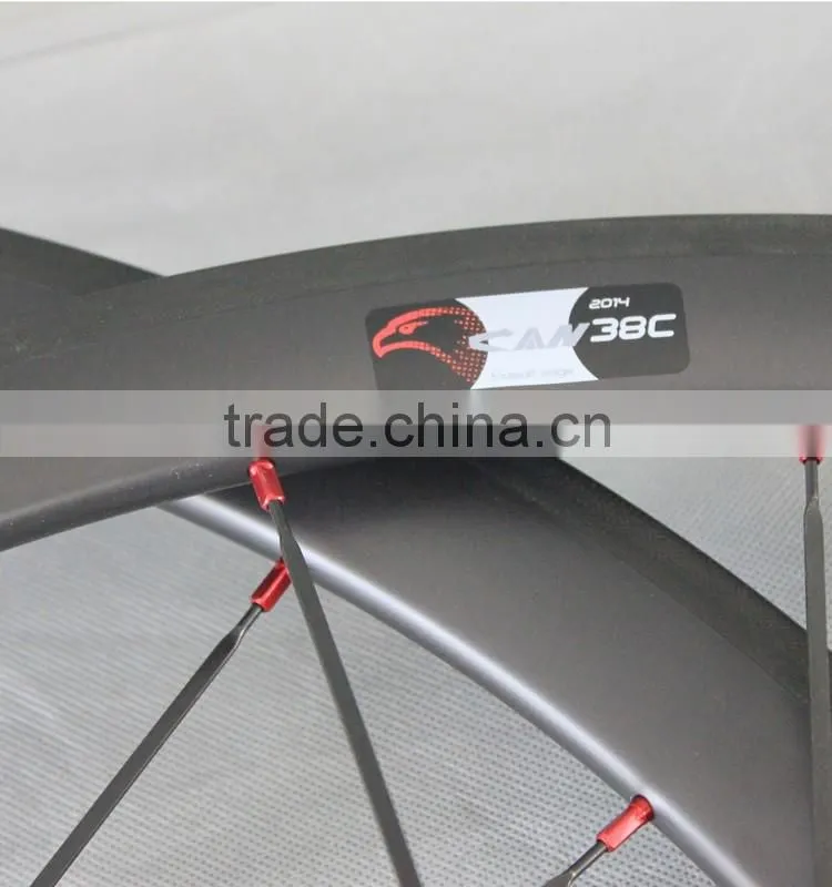 stiff 700C 38mm clincher road rims carbon road bike racing wheels with carbon hub Sapim CX ray spokes