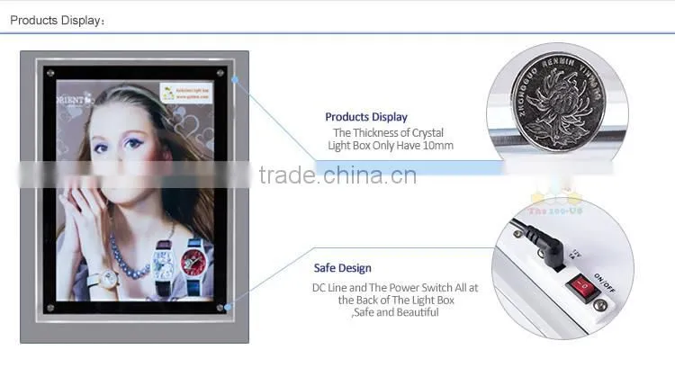 Hot Sell CE & ROHS el advertising light box for advertising display