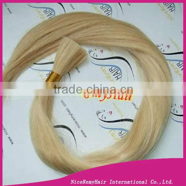 cuticle hair bulk braid virgin hair bleached blonde hair extension