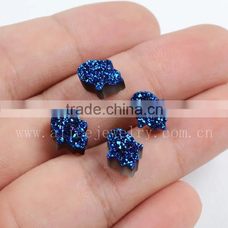 AAA top quality hamsa shape agate druzy stones beads cabochon wholesale