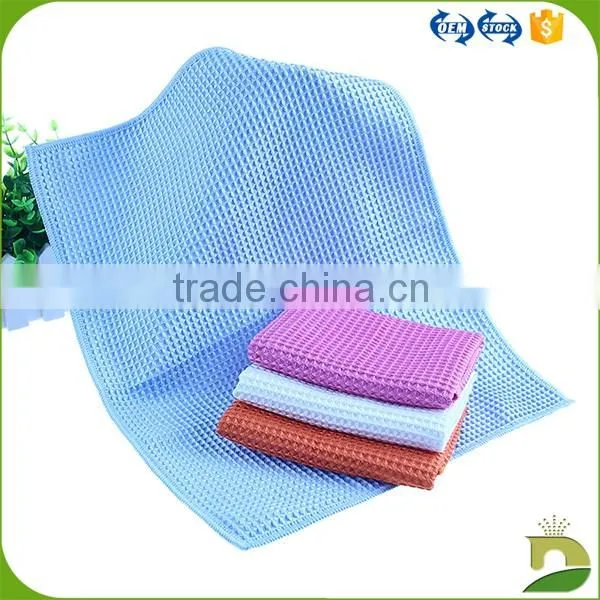 strong water abserbent Waffle car cleaning cloth