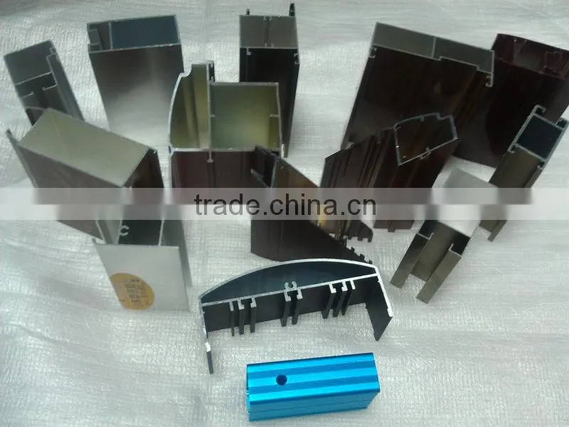 Different Shape and Size Wood Grain Aluminium profile For Windows and Doors