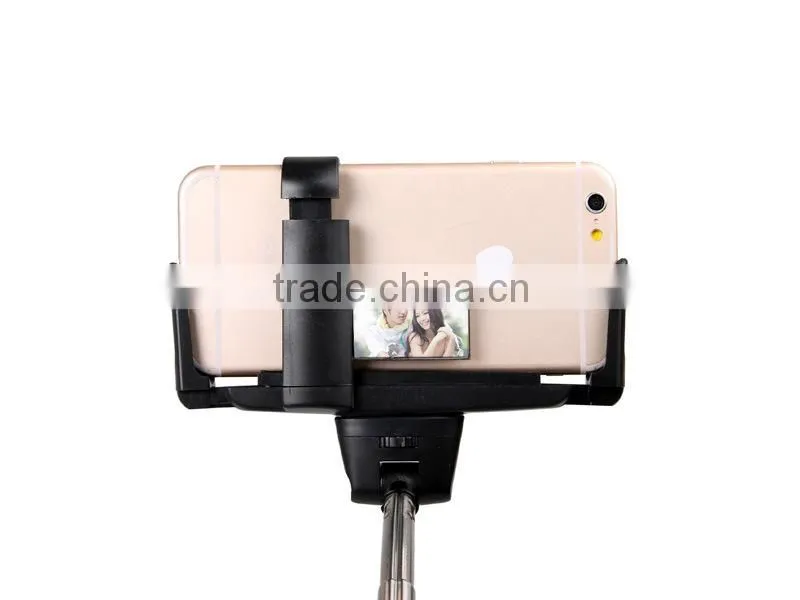 2015 wholesale Fashion fodable pocket cable monopod bluetooth selfie stick with mirror