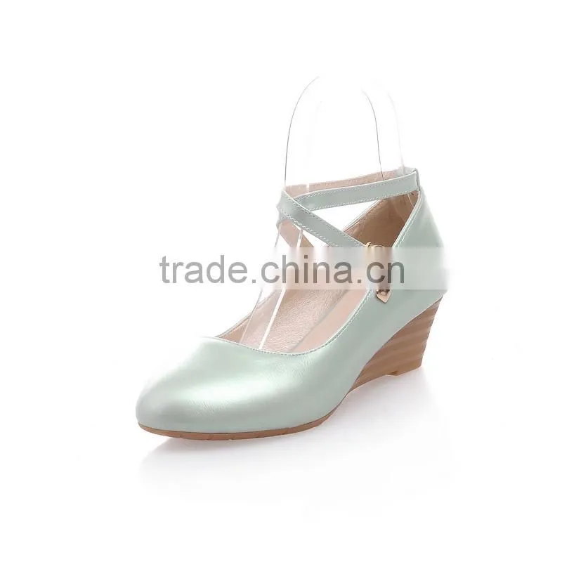 summer closed toe women soft sole elegant wedge heel shoes