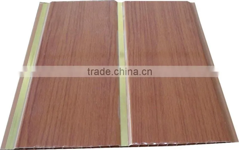 10'' width new style trinidad pvc ceiling panel & wall panel with sivler strip,middle groove G130