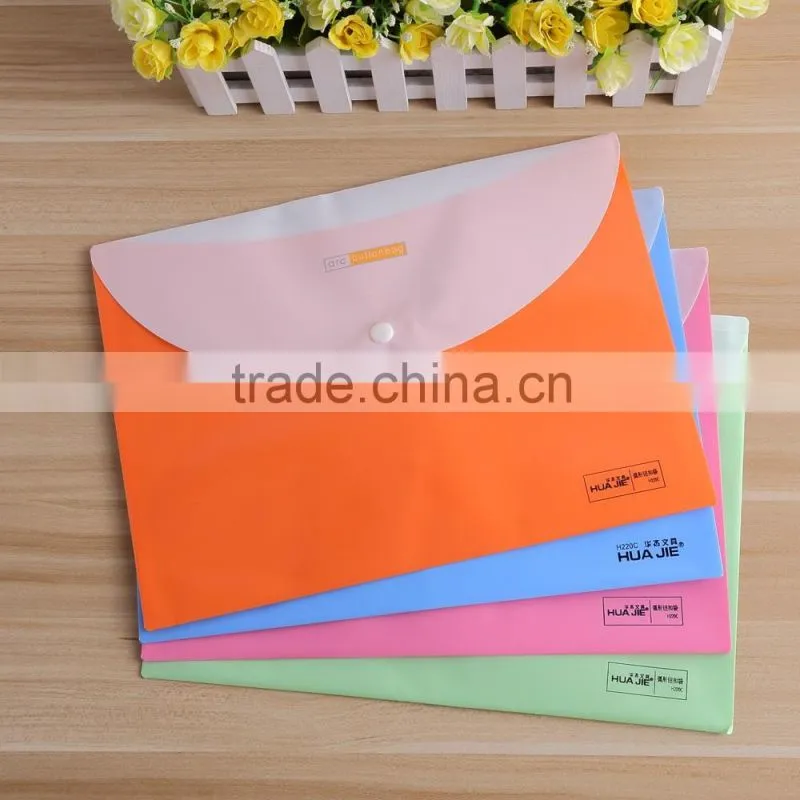 My clear bag customized A4/FC PP plastic vivid file bag document bag