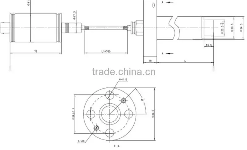 Melt pressure sensor, flexible tube , flange install