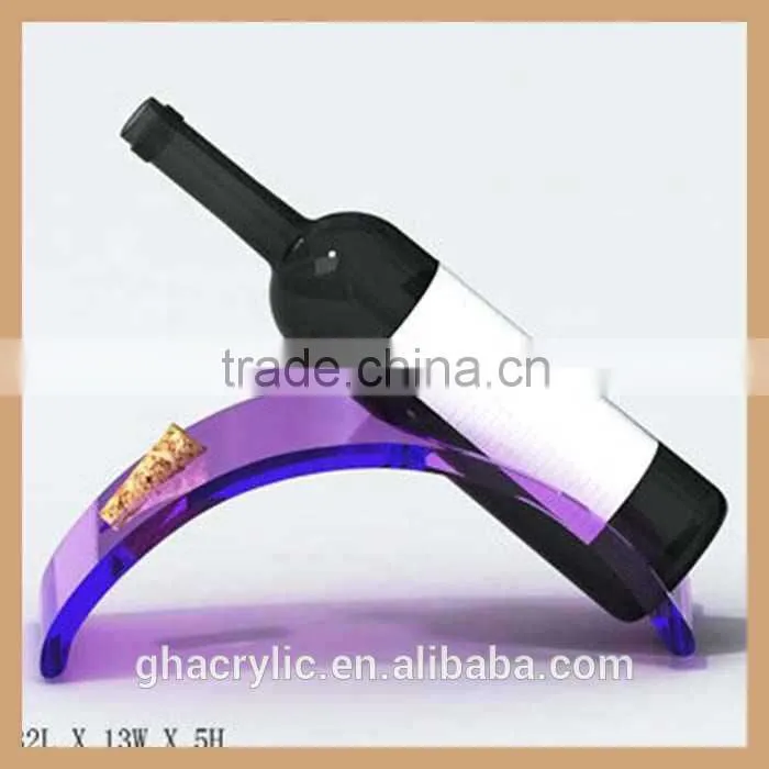 fashion design acrylic wine display rack for wine