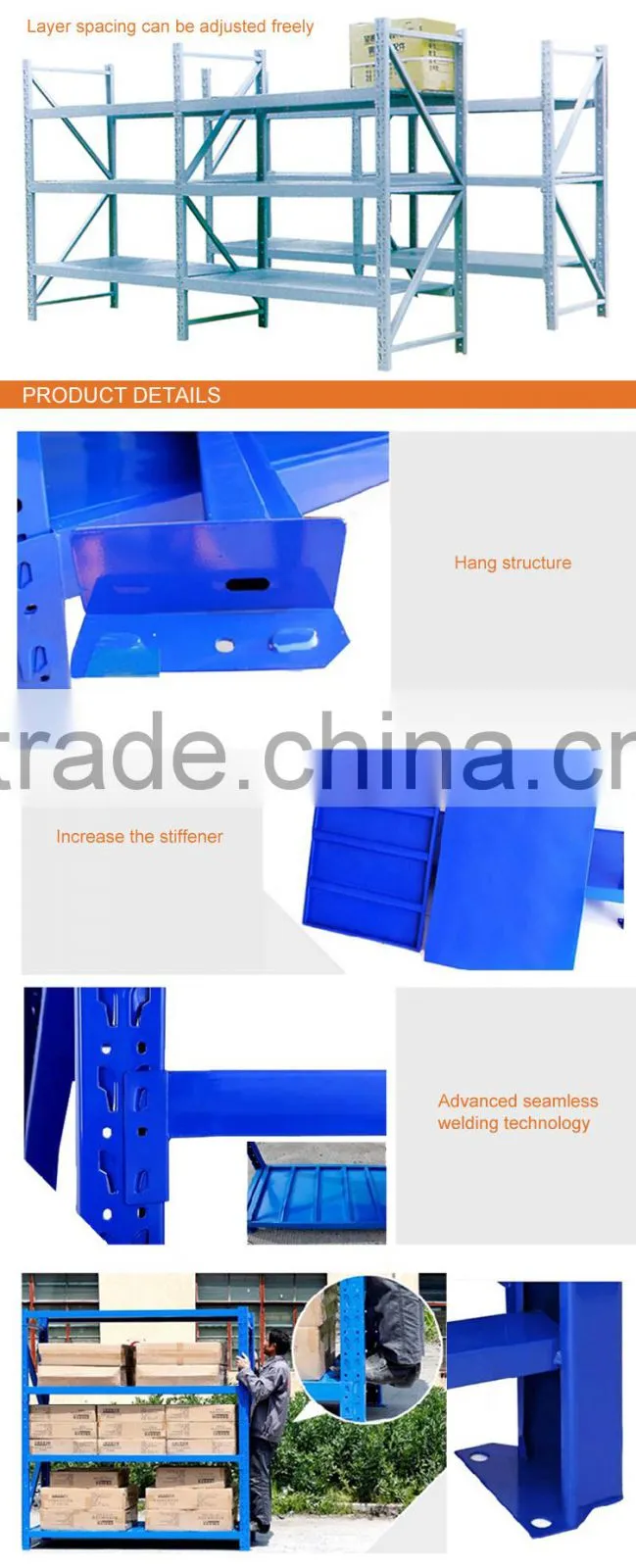 hot-sale warehouse storage rack heavy duty goods shelf newspaper shelf