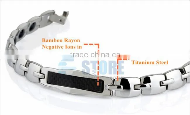 Fashion Power Men's Germanium Negative Ion Bio Energy Bracelet