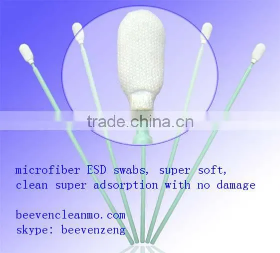 100ppi Cleanroom strong cleanse ability polyester sponge swab with long handle
