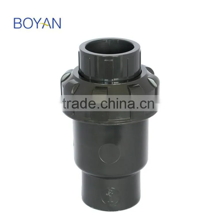 BOYAN ZheJiang TaiZhou Plastic Black For Irrigation PVC Check Valve