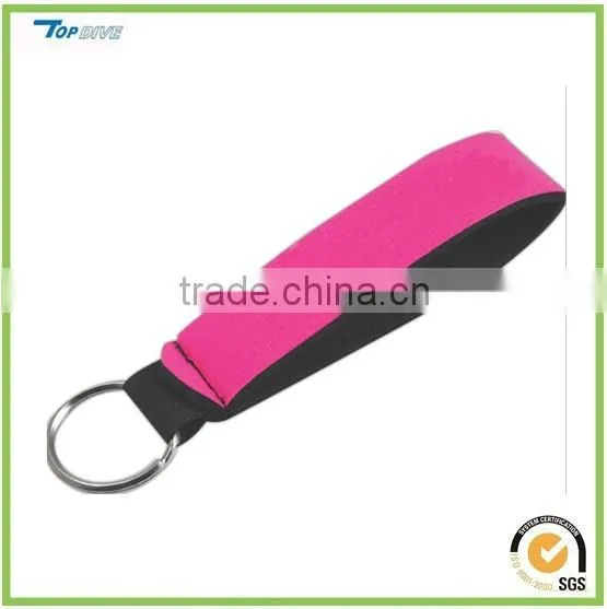 logo brand neoprene key holder keyring