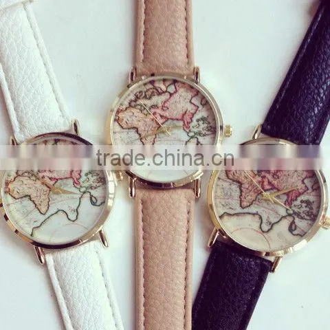 Fashion state California map watch leathr watch