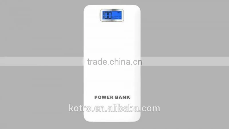 High quality Colorful LCD digital display 3 USB output Power Bank 4.1A Portable Charger 12000mah portable power bank