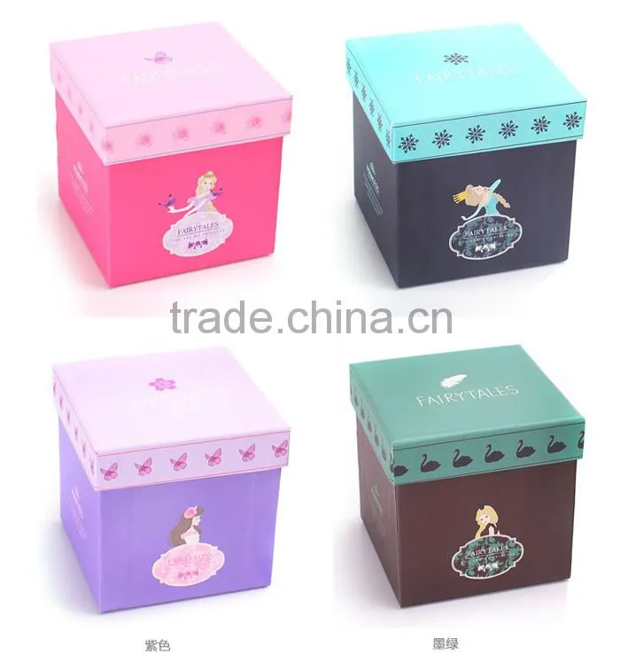Drawer type cardboard paper packing gift boxes with handle