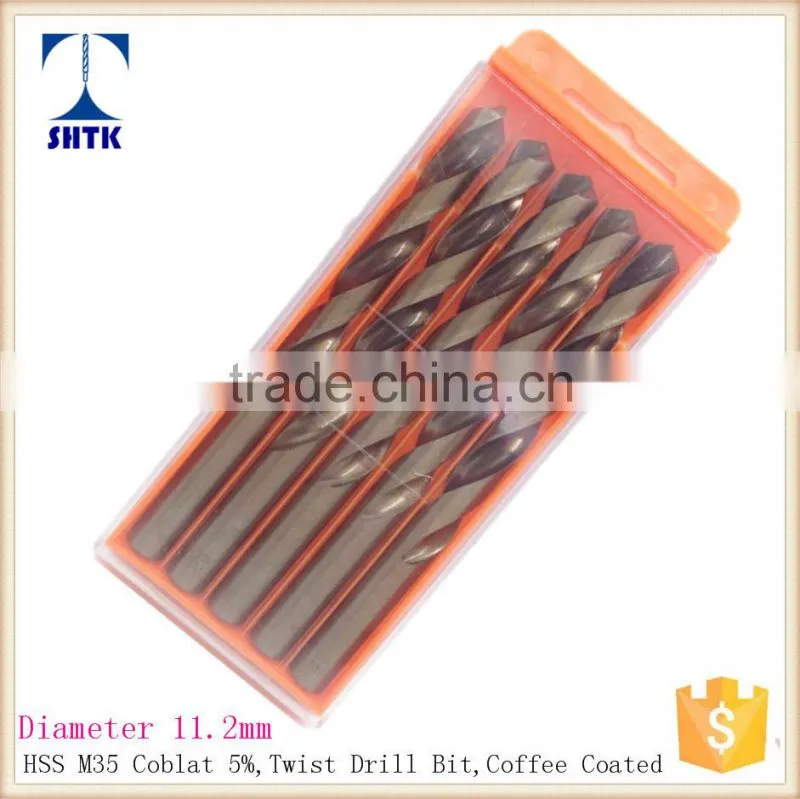 HSS M35 cobalt drill, Drill bit, Dia 11.2mm, twist drill bit