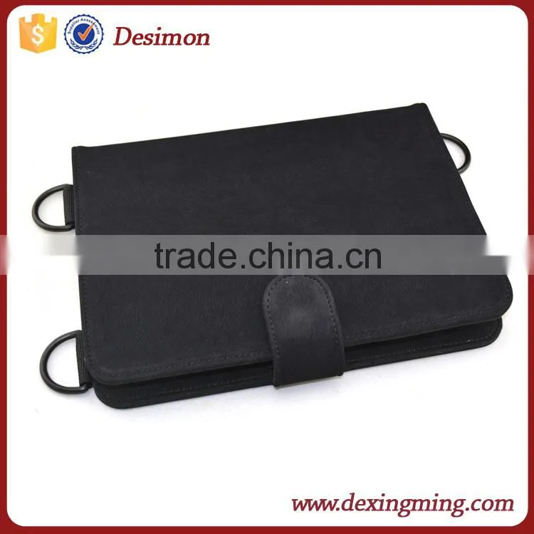 9-10" universal handhold leather working tablet case with lanyard