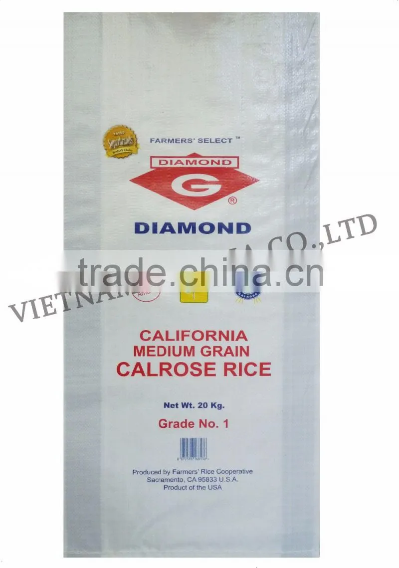 Vietnam Reusable Good quality of pp woven Rice bag for USA food standard