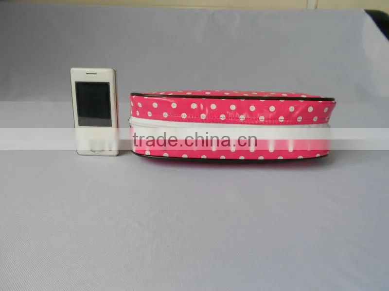 Dot design girls pvc cosmetic bag