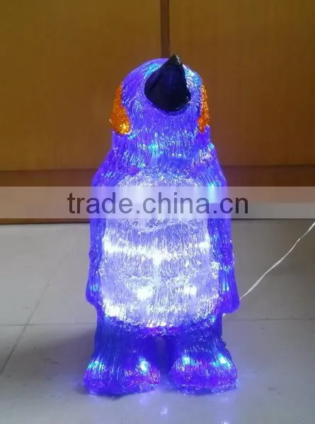 3D acrylic penguin motif LED christmas light