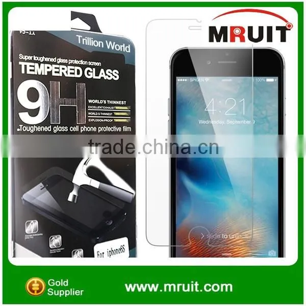 mobile phone screen protective film / Full cover 9H 2.5D round edge mobile phone Tempered Glass screen protector for iPhone 6