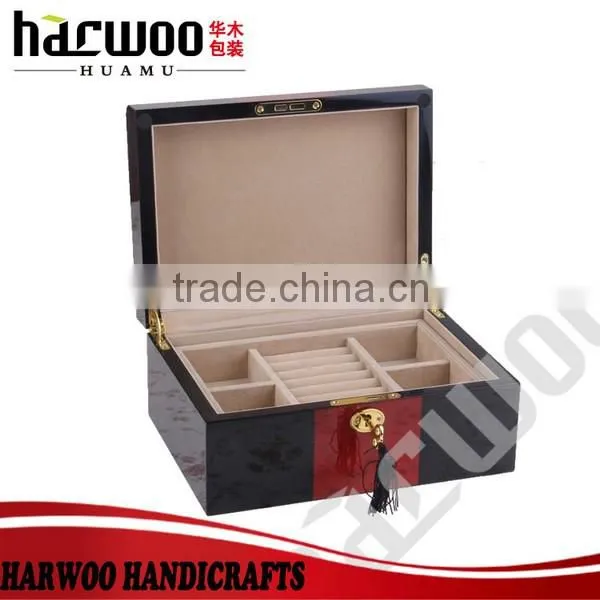 Top top quality high glossy wooden tie case