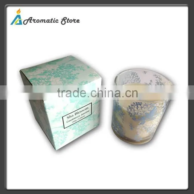 decorative scented soy wax candle in jar
