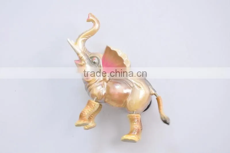 Pearl Powder 4 inch Plastic Thailand Elephant Tourist Souvenir Magnet