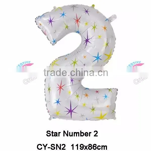 New Design 40Inch Star Number Balloon Helium Foil Balloon