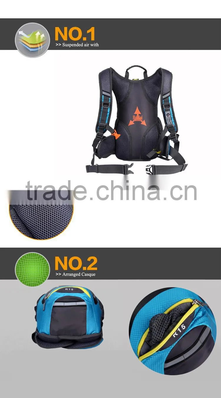 2015 New style cycling backpack with water outlet pro nylon sport backpack