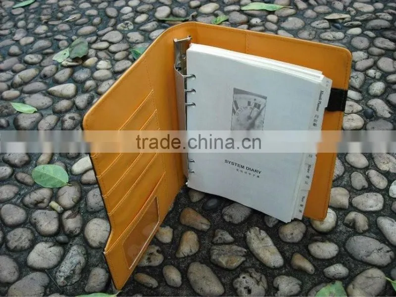 Portfolio Organizer File Folder, Leather Cover Agenda Folder