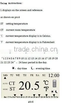 Electronic Room Thermostat (DD-01) weekly programmable