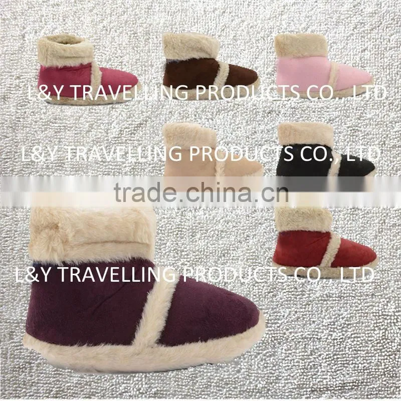 Polka Dot. Microsuede Indoor Snug Boot Slipper for ladies