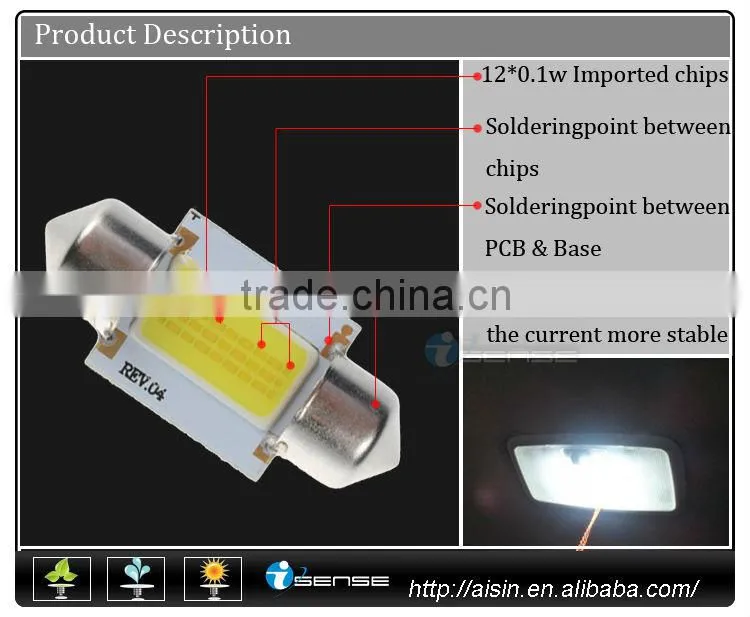 China supplier super bright car ceiling light 12 Voltage car roof light