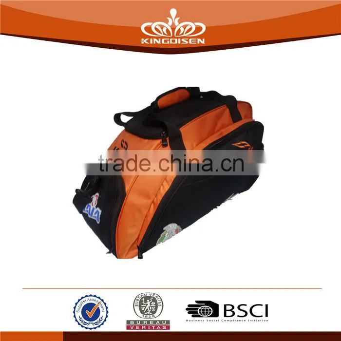 2015 new design orange black nylon travel bag
