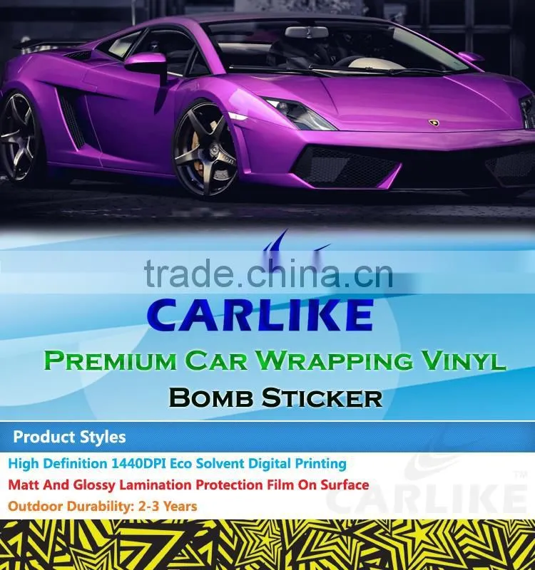HD-055 High Quality Printing Sticker Bomb Car Body Sticker Paper