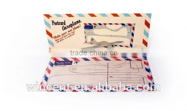 Creative Wooden Postcard Aeroplane Craft