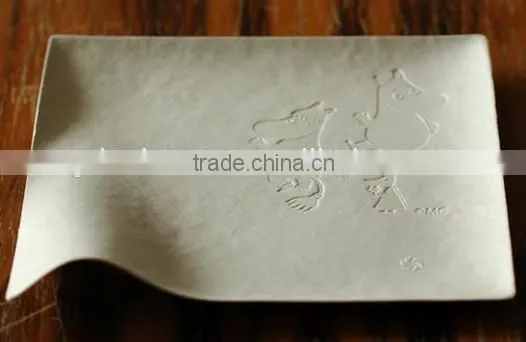 Ecological Moomin plate with Non-wood pulp simple design