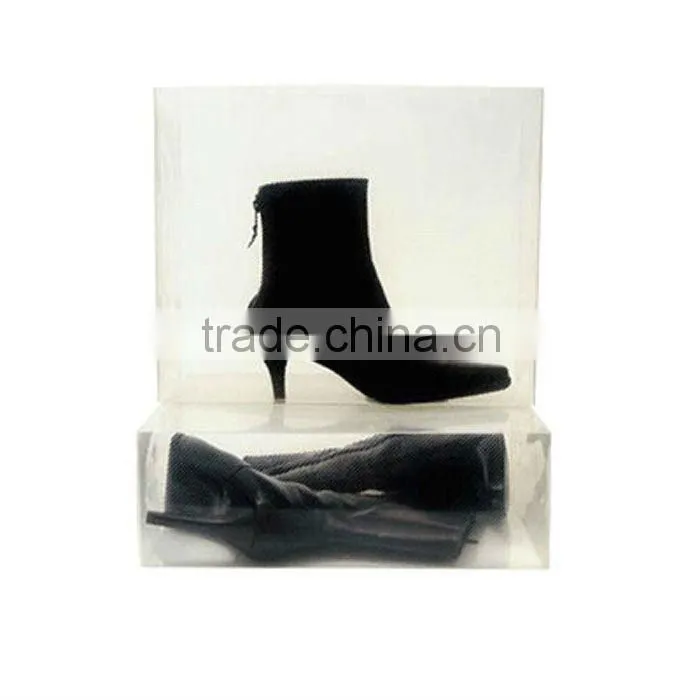 2013 Fashion hot sale clear high-heeled shoe box with high quality
