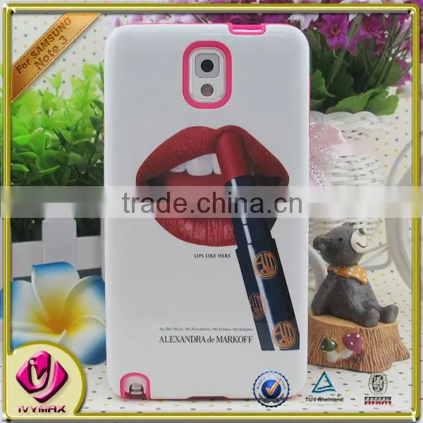 lip mobile phone case for samsung note3/N9000