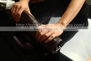 Fashion trendy mens leather messenger bag