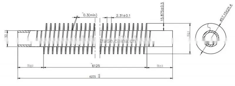 G type embeded fin tube for cooler/dryer/heat exchange parts for air cooler & heat exchanger
