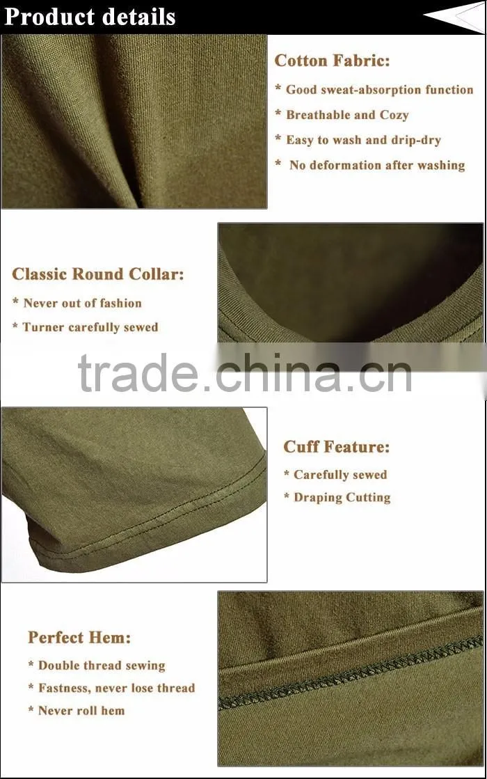 Cheap wholesale olive green cotton t shirts