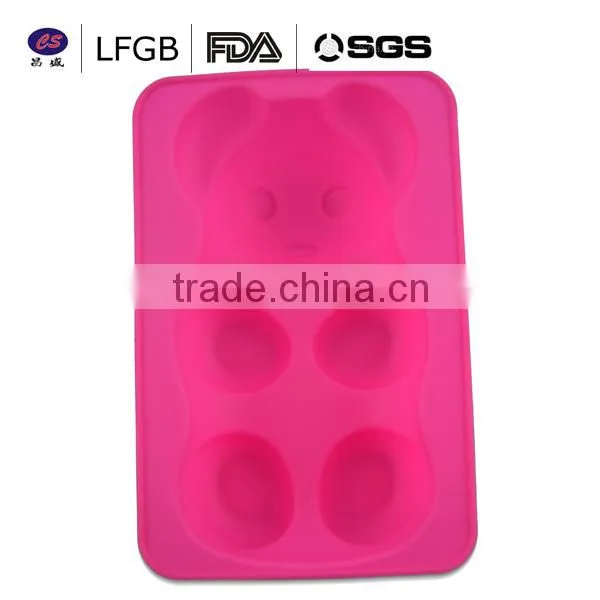 2014 fashionable and customized professional teddy bear shape silicone cake mould
