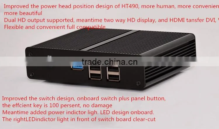mini pc/mini chassis dual N2810/fanless HTPC/tv box/industrial personal computer with 8GB DDR3 1600MHz