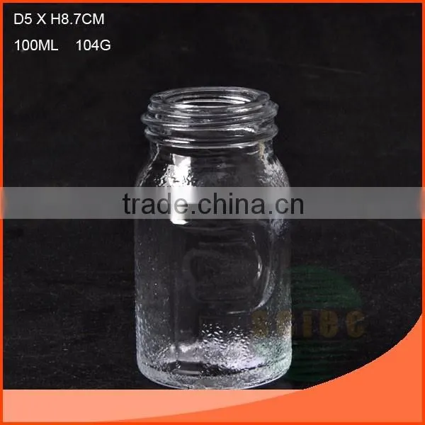 185ml glass jar with clip,silicone pad and lid